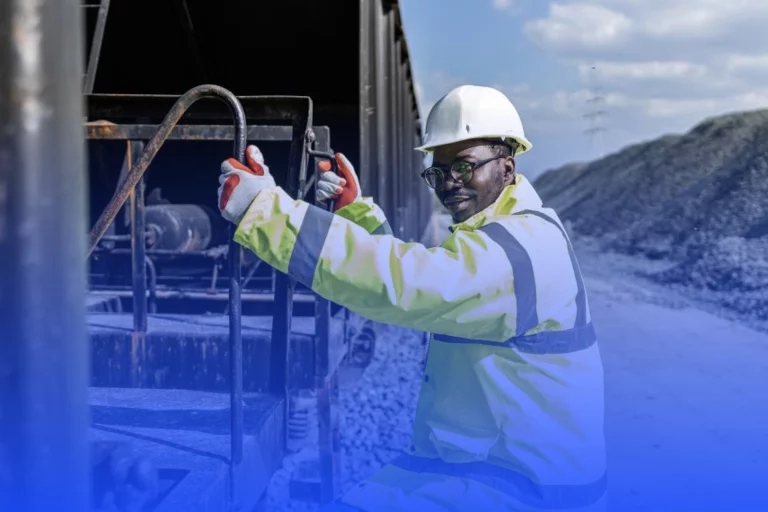 black-engineer-holding-ladder